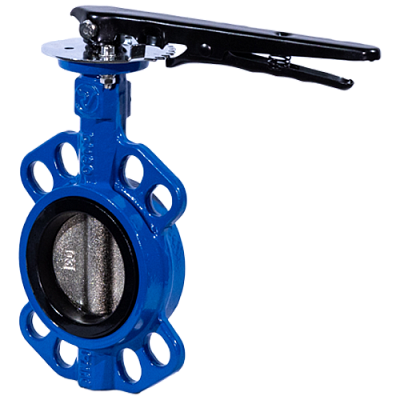 Затвор дисковый Ridval тип RVB 01 DN080 PN16,корпус чугун, диск чугун, EPDM СИНИЙ