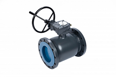 065N0361GR RJIP Premium Кран шаровой FF DN250 PN25 WG (фланцевый, с редуктором, С/П), Ридан