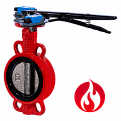Затвор дисковый межфланцевый Ridval RVB 01 DN032 корп чугун, диск НЖ,с УКП о/з.IP64 КРАСНЫЙ